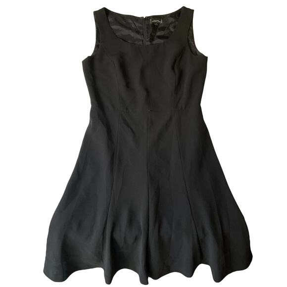 Tahari Arthur S. Levine Women Midi Dress 10 Black Fit & Flare Sleeveless Elegant - Picture 1 of 10